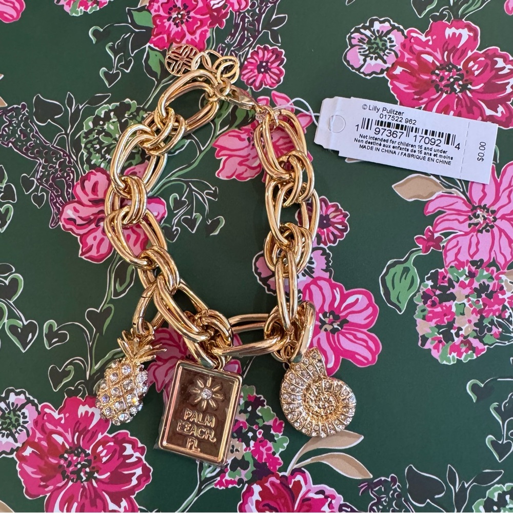 NWT Lilly Pulitzer Charm Bracelet - Picture 4 of 10